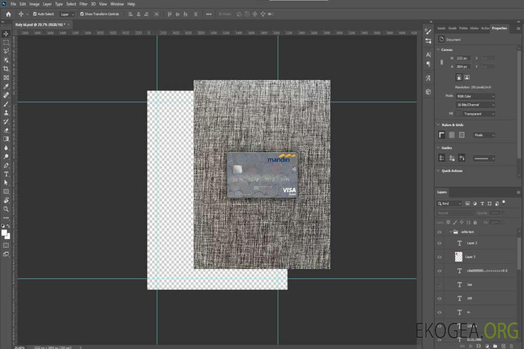 Indonesia Bank Mandiri carte de débit visa photolook , avant template